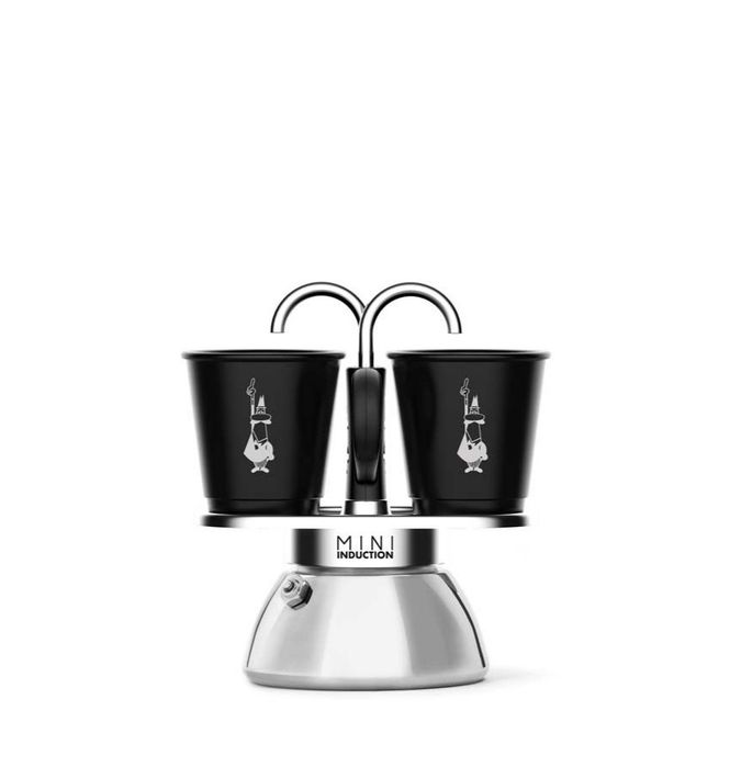 Комплект кафеварка с 2 броя чаши Set Mini Bialetti индукционна черна