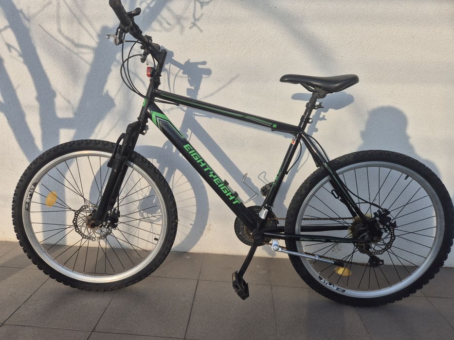 Bicicleta MTB 26 EightyEight, marime cadru L, negru-verde