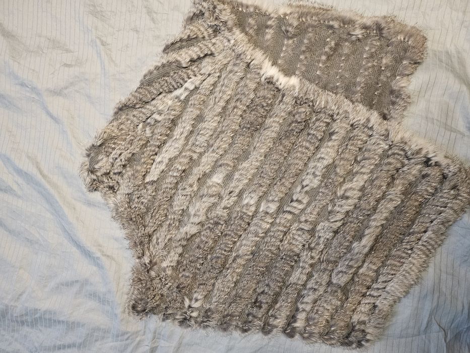 Poncho stefanel, blana iepure,nou