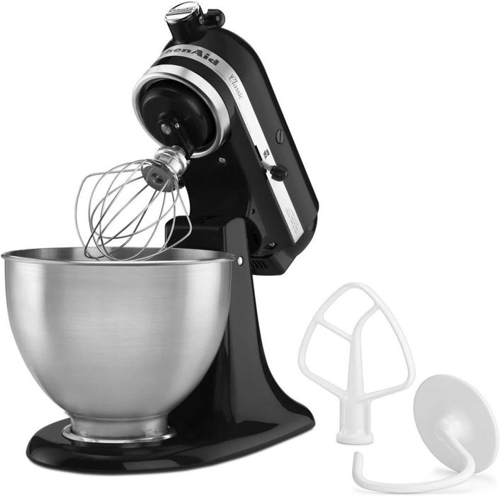 Нов Планетарен Миксер с Купа Кухненски Робот KitchenAid 5K45SSEOB, 4.3 л, Сlassic, 2 години Гаранция