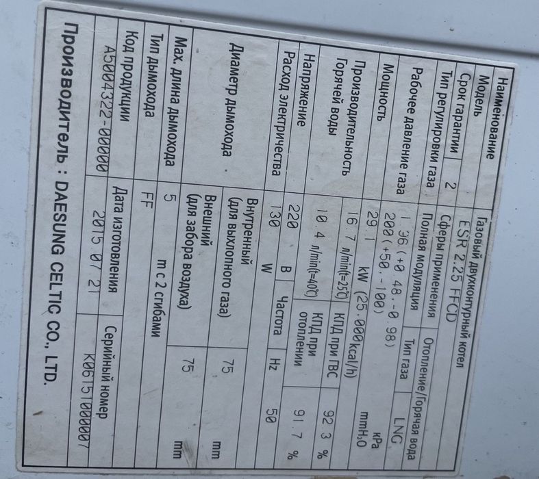Газовый двухконтурный котёл celtic