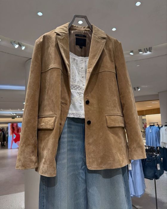 Сако яке от естествена кожа Zara p.M