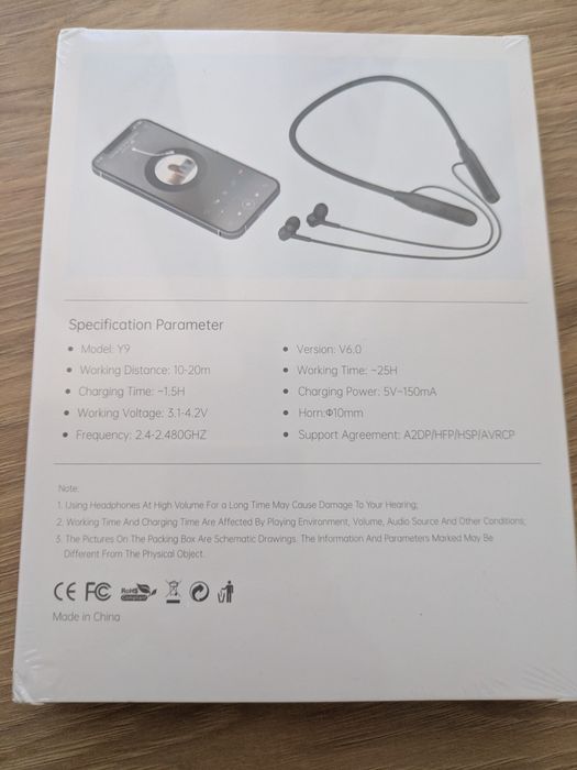 Căști Y9 Sport Wireless Earphones