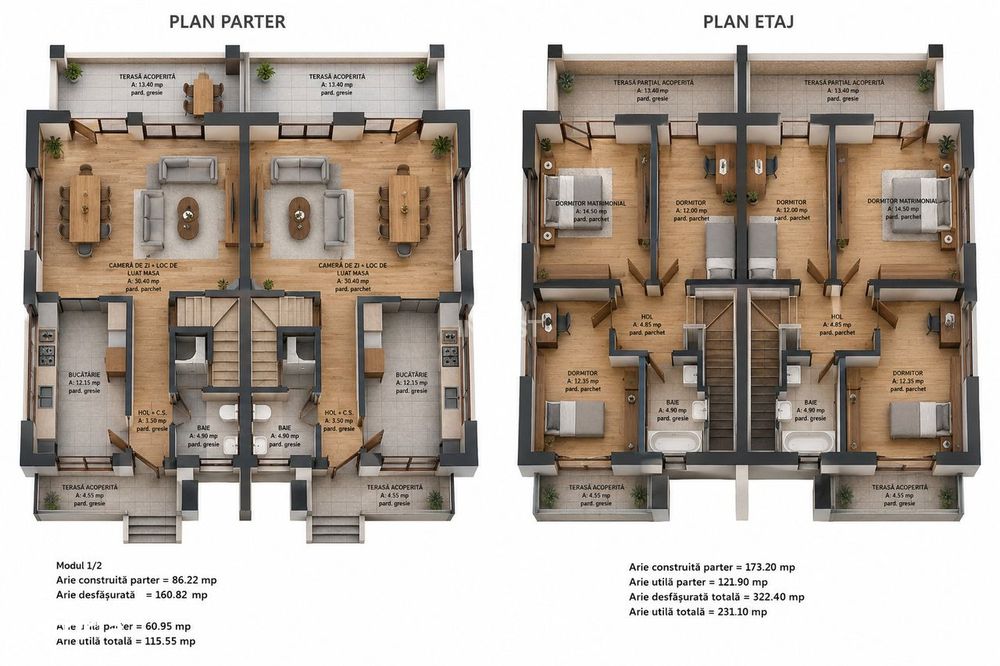 Casa de vanzare 4 camere, 116mpu, 290mp teren  Bucium- Visani, Iasi
