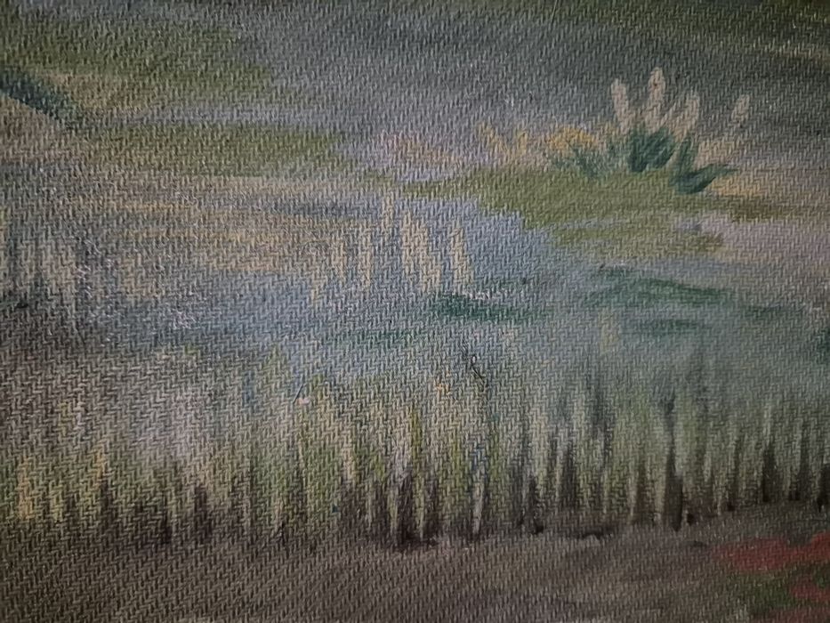 Tablou pictat manual.