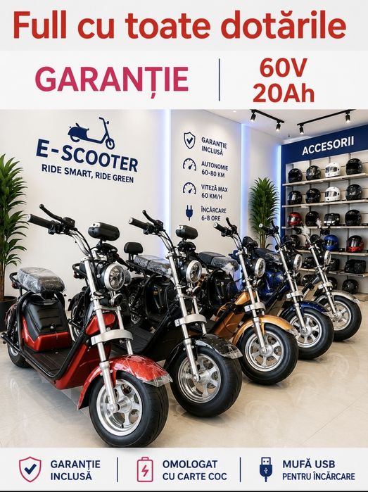 Scuter electric nou cu baterie detașabilă