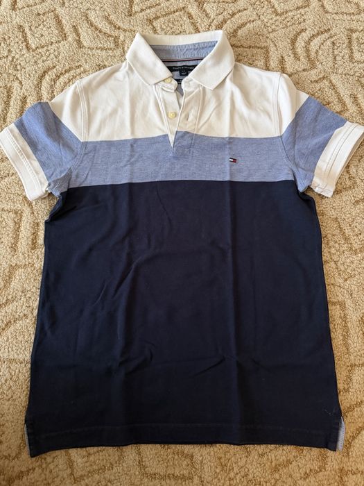 Мъжка блуза с къс ръкав с яка Tommy Hilfiger