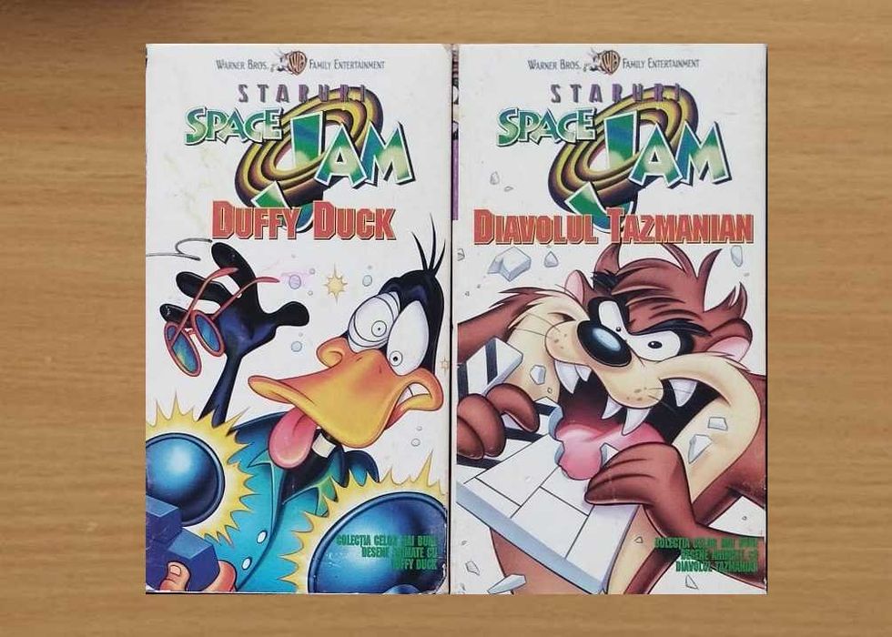 Lot 6 Casete VHS Originale Warner Bros & MGM Tom și Jerry Bugs Bunny Space Jam Ediții PV & TGM