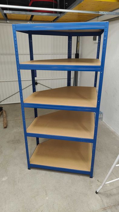 Ъглов метален стелаж Kovona Futur (180x90x45 см)