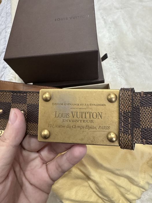 louis vuitton damier ebene ремень оригинал