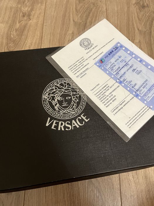 Туфли в стиле Versace на платформе, чёрные