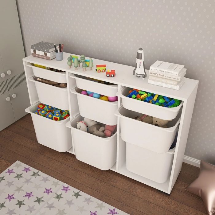 Шкаф за съхранение, Етажерка за играчки с 9 кошници Промо!
