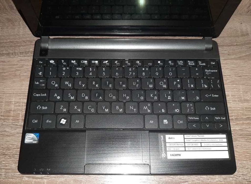 нетбук Packard Bell + новая мышка