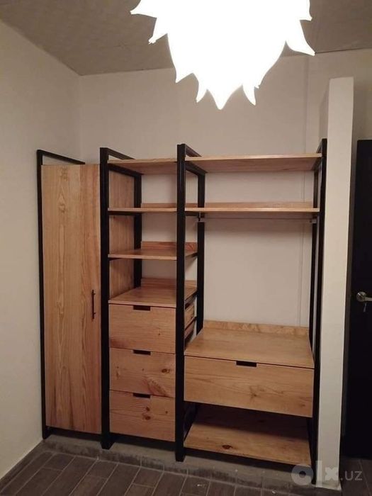Garderob, shkaf loft. Гардероб шкаф стеллаж лофт