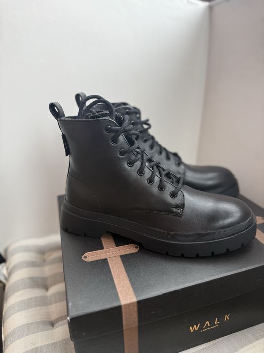 Walk London Callum ghete din piele neagra marimea 41 noi originale