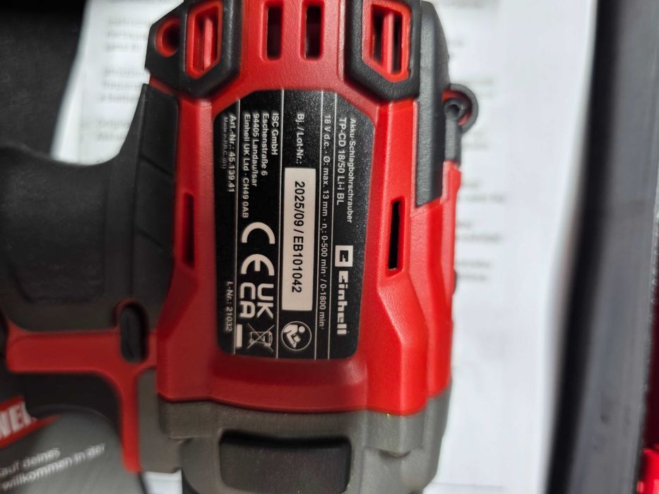 Einhell TE-CD 18/50 Li BL PXC - Bormasina de gaurit si insurubat cu acumulator, incarcator si valiza plastic