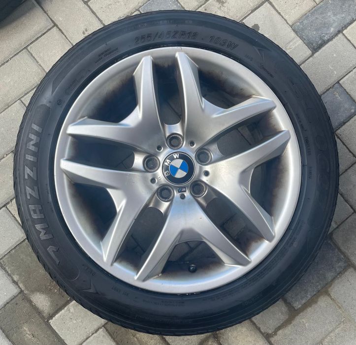 Vând jante de aluminiu originale BMW x3 (model 2008-2014) cu cauciucuri de vară (în stare foarte bună) dimensiuni 255/45/18 103w.