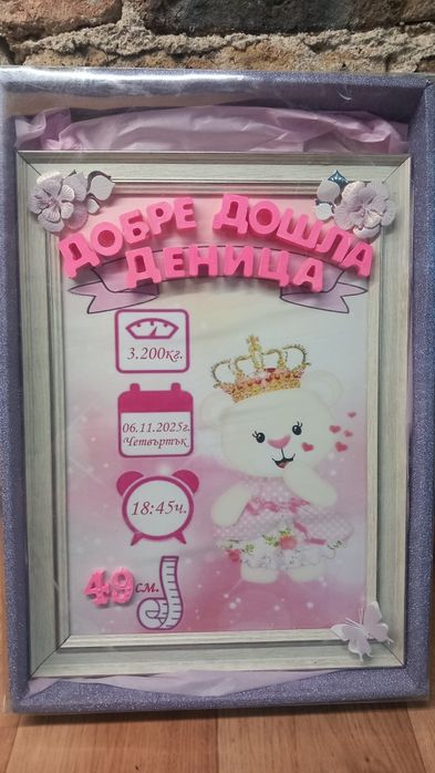 Визитка за бебе .