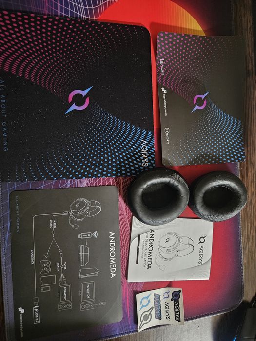 Căști Gaming Wireless AQIRYS Andromeda Blue | Complete în cutie | Impecabile
