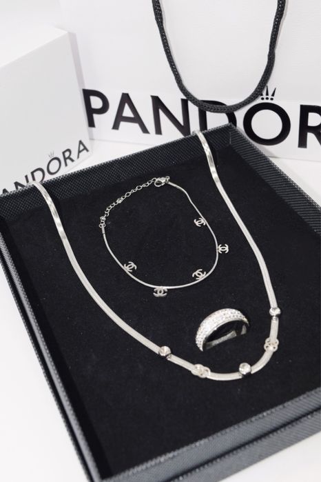 Комплект гривна, колие и пръстен