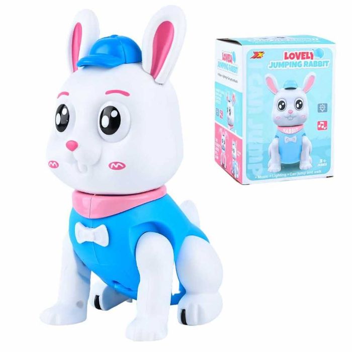 Интерактивна Играчка скачащо и светещо зайче , звукови ефекти