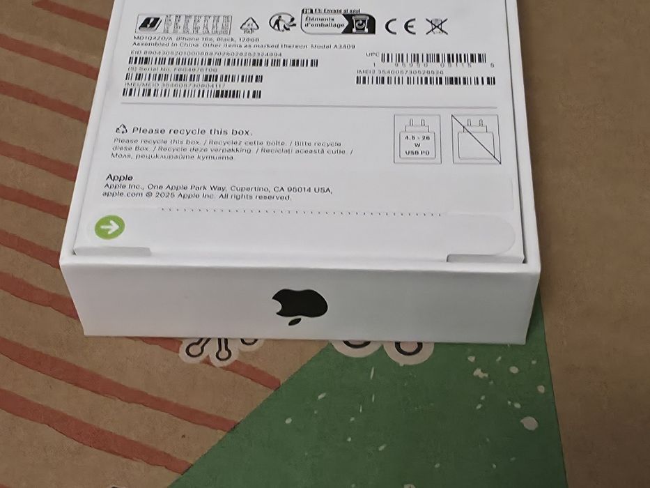 ЗАПЕЧАТАН 128GB iPhone 16e | 16 e A1 Гаранция 2027г. Black | Черен