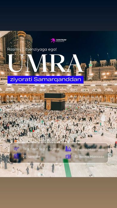 Ro'za oyiga umra ziyorati  2026