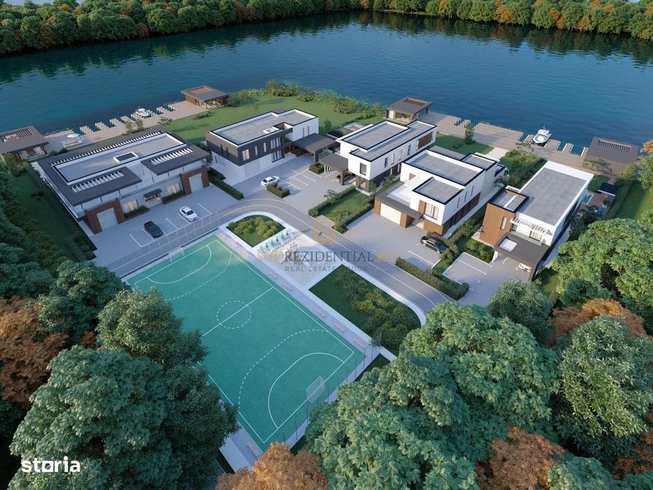 Vila exclusivista cu piscina si ponton pe malul Lacului Snagov