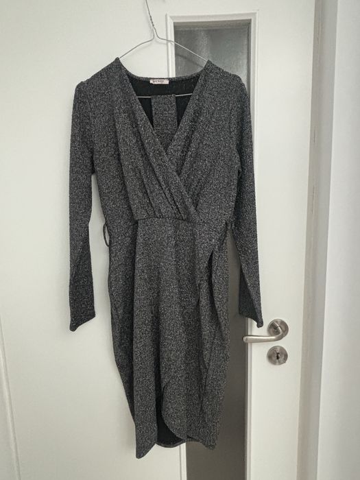 Rochie Orsay gri-metalizat