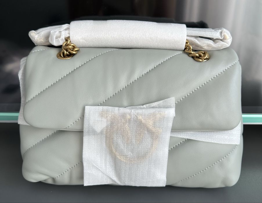 Pinko love classic puff grey shoulder