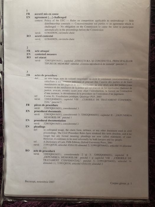 Materiale traduceri juridice GRATUITE