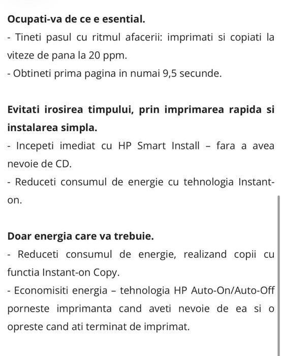 Vand imprimanata HP laser jet