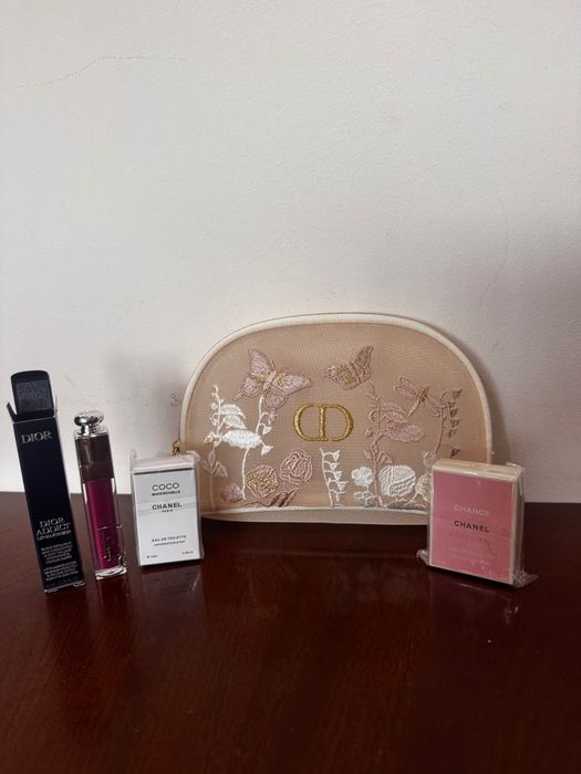 Dior set чантичка + парфюми и червило