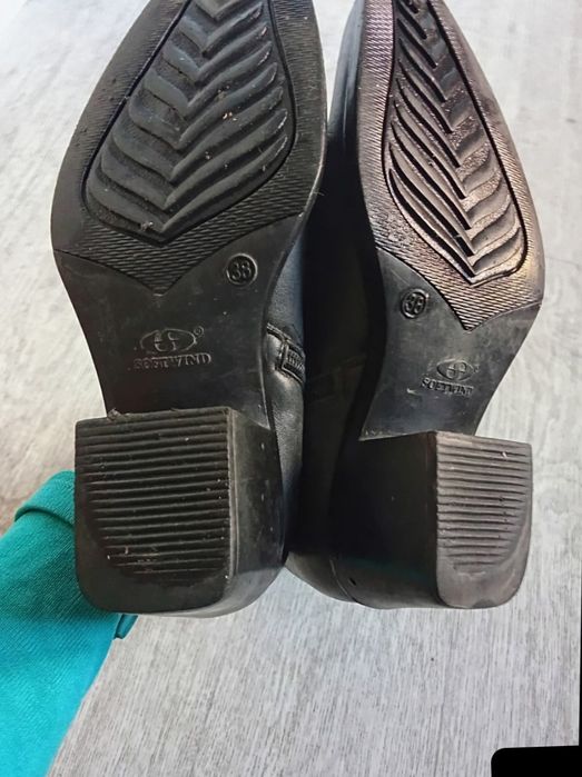 Сапоги кожанные зима