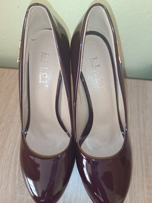 Дамски обувки на висок ток Liici (бордо, 38), С КОМЕНТАР на ЦЕНАТА!