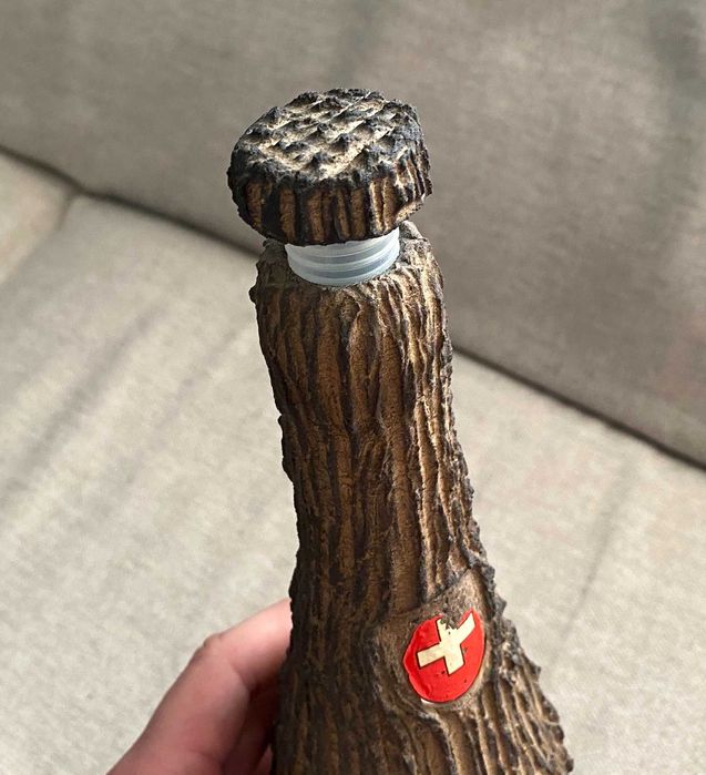 Sticla imbracata in lemn cu dop - colectie