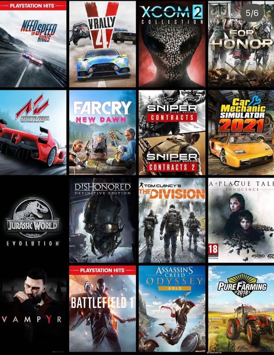 Продаю игры за полцены для пс 4/5