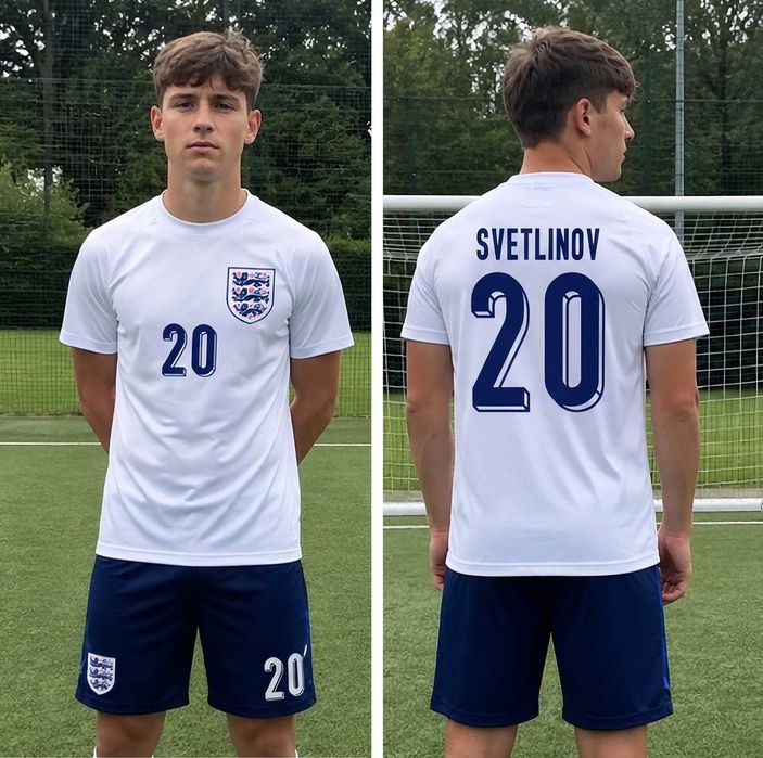 СВЕТОВНО 2026! Футболни екипи АНГЛИЯ / ENGLAND с ИМЕ и НОМЕР! Поръчай на ОТБОР по ИЗБОР!