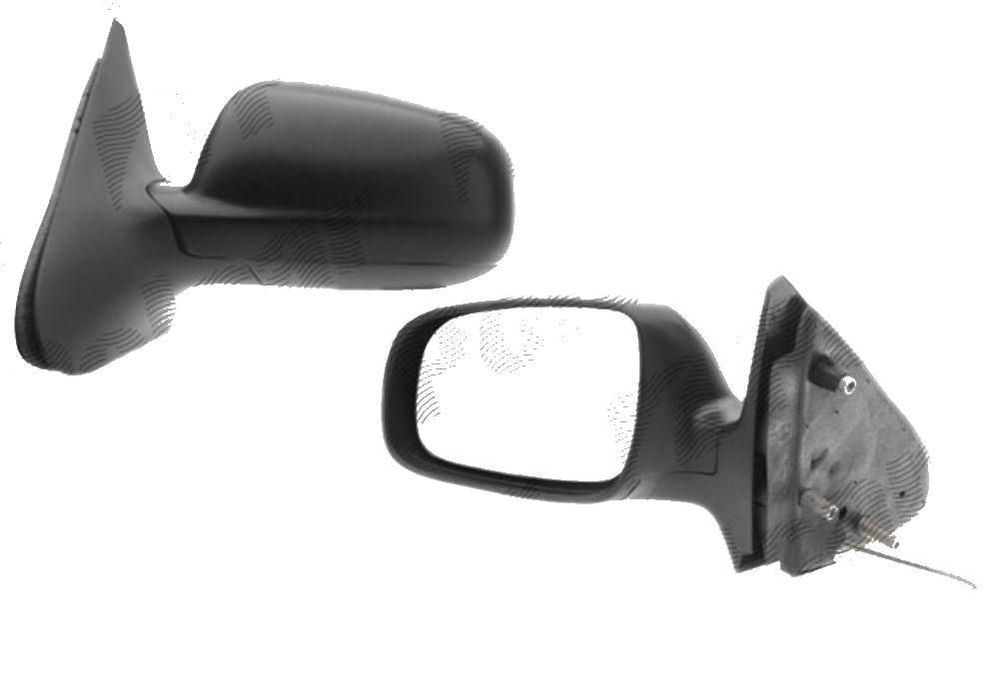 Oglinda exterioara VW Polo (6N2) Hatchback 10.1999-09.2001 Partea Stanga Crom Asferica Manuala Prin Cablu Fara Incalzire 6E08575370 carcasa grunduita