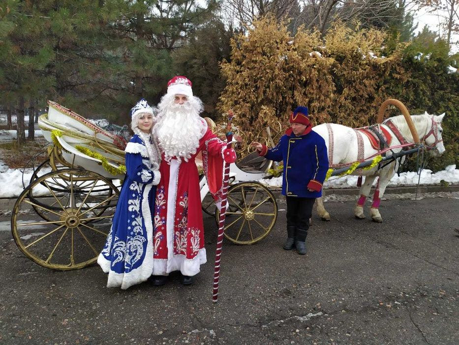 Дед Мороз, Снегурочка, баба-яга.