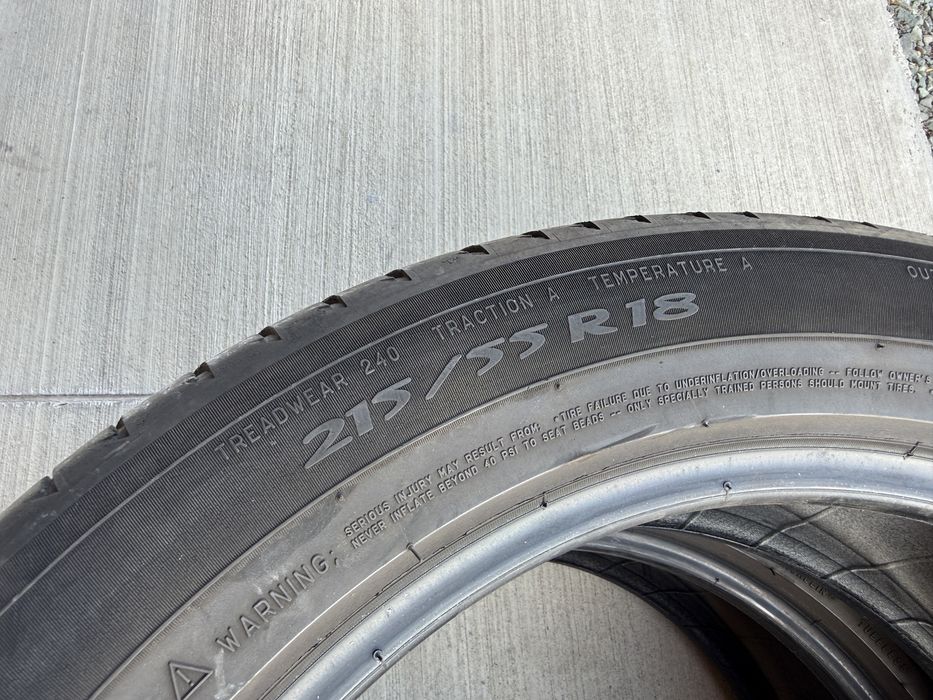 4бр. Летни Гуми С Борд 215/55R/18 -MICHELIN- DOT:2117- 5.0мм+4.1мм *80€ за Комплект*