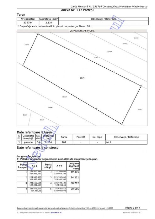 Teren de 2134 m²