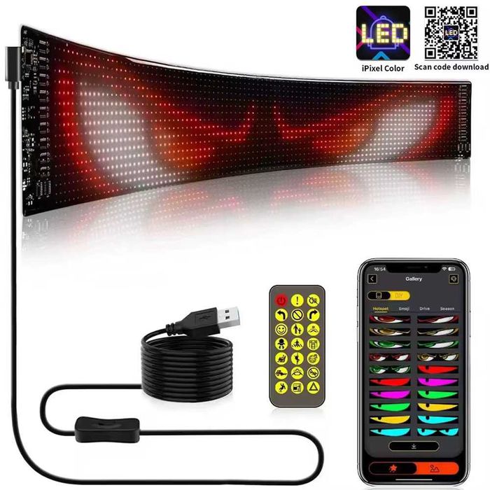 LED Очи за Камиони Гъвкава Лента за челно стъкло Диодни Дяволски Очи