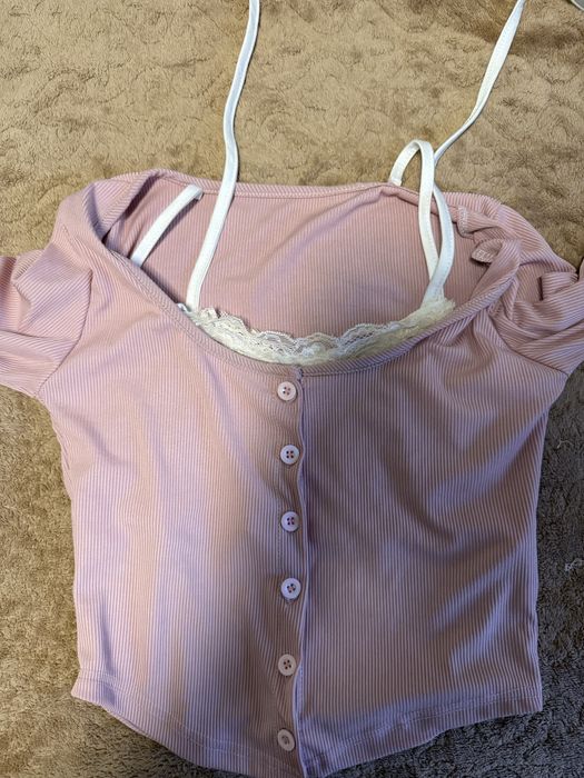 Розовый лонгслив