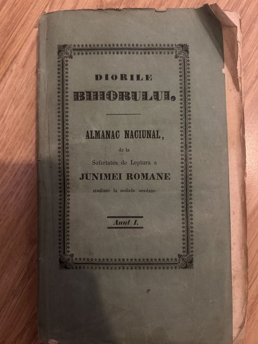 Carte rara Diorile Bihorului 1854