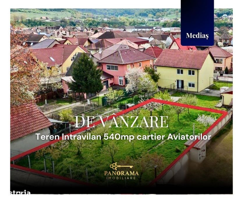 Teren intravilan de vânzare in cartierul Aviatorilor, Mediaș