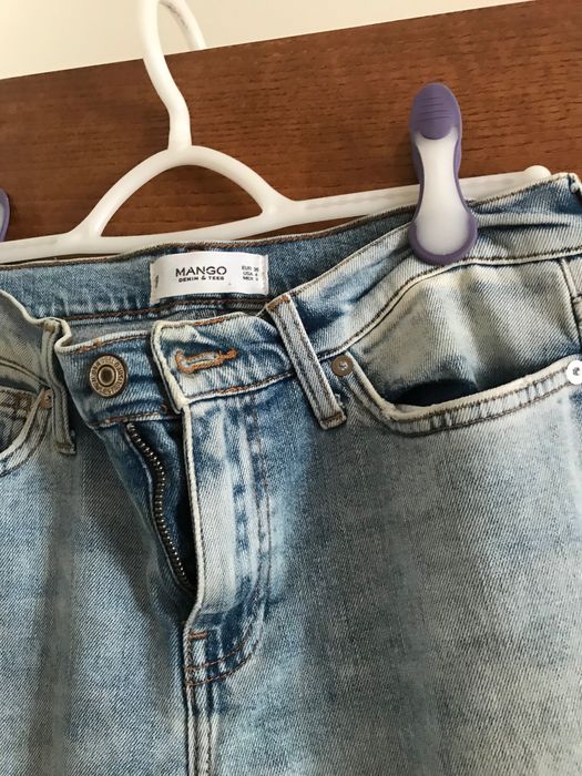 Продавам дънки на фирма Манго,използвани само веднъж,размер 36