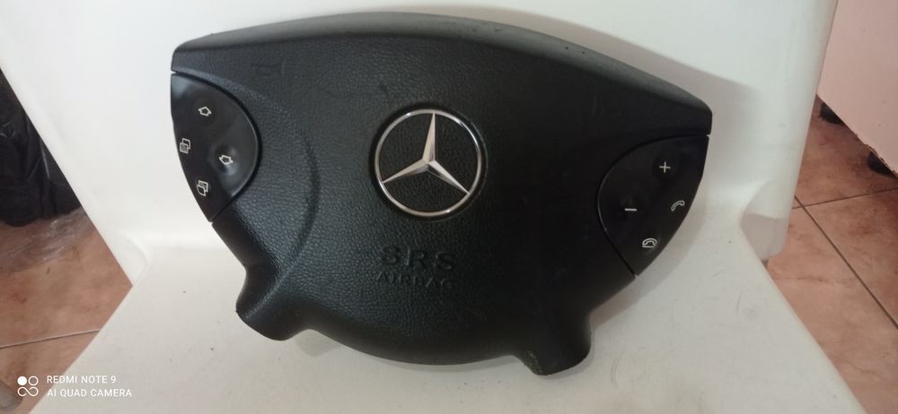 Мерседес w211. Подушка руля, аэрбаг руля.