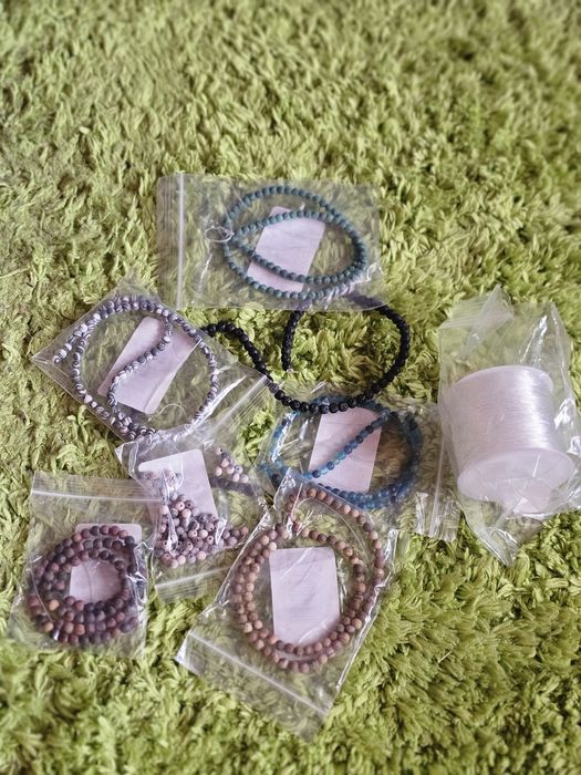 Комплект за правене на гривни с мъниста и еластична корда