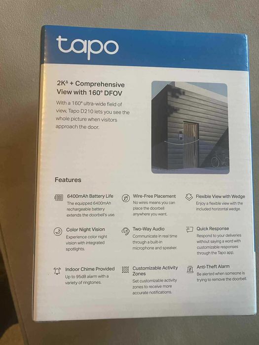 Видео звънец Tapo D210 3Mpx Wifi